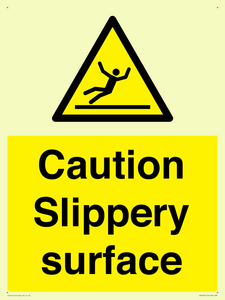 Caution Slippery surface
